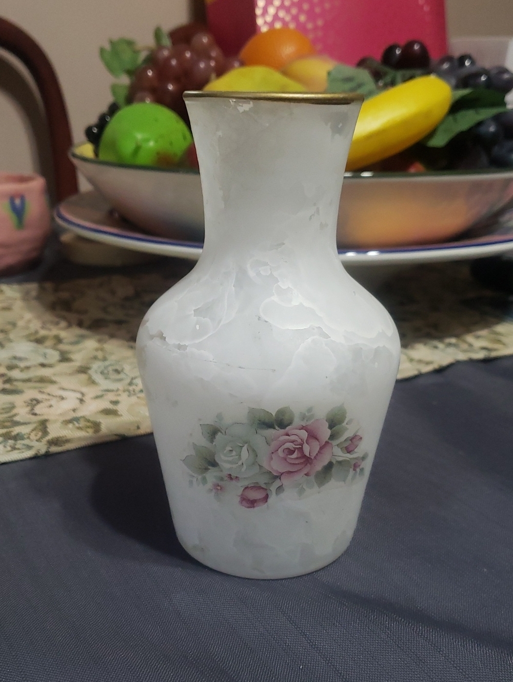 Vintage ART MURANO Decorative Glass Vase Designed By M. Valenti.